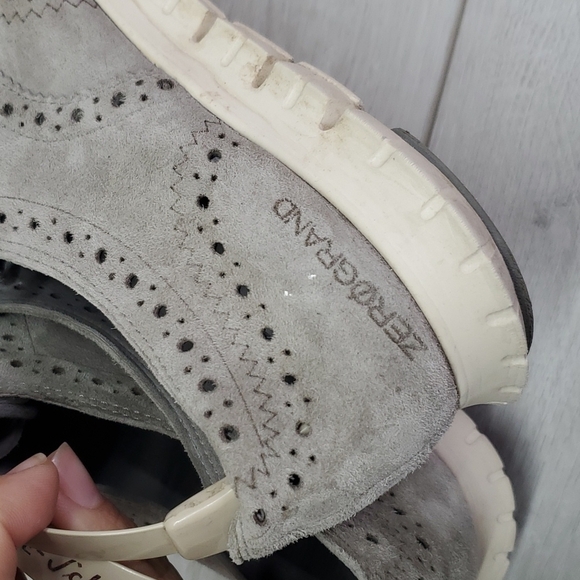 Cole Haan ZERØGRAND Womens Wingtip Oxford Comfort Suede Sneaker shoes sz9 - Picture 7 of 12